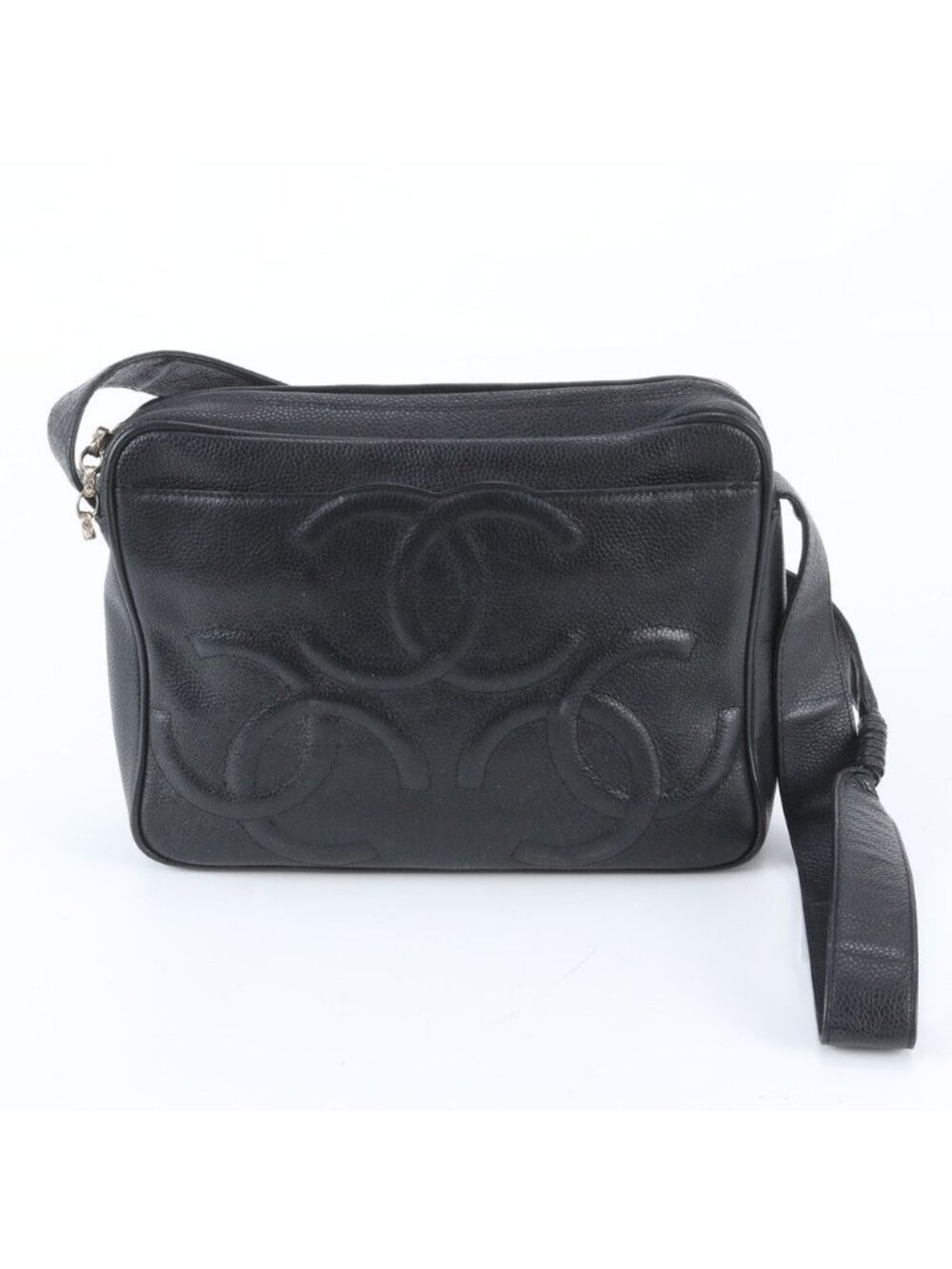 Chanel Triple Coco Caviar Leather Shoulder Bag